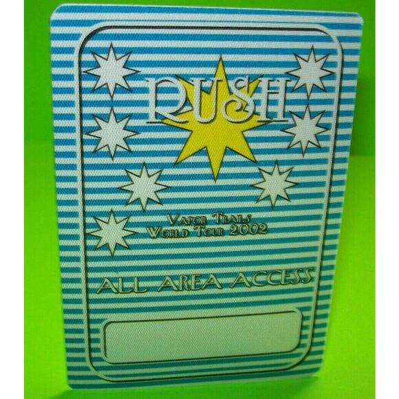 Rush Vapor Trails Concert Tour Backstage Pass Original 2002 Hard Rock Music Gift - Picture 4 of 4